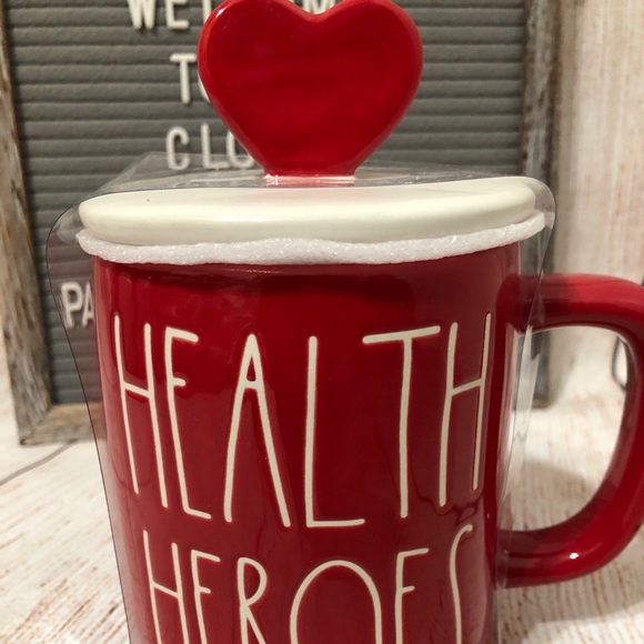 RAE DUNN HEALTH HEROS Mug w/ Heart Topper NWT - Picture 4 of 5